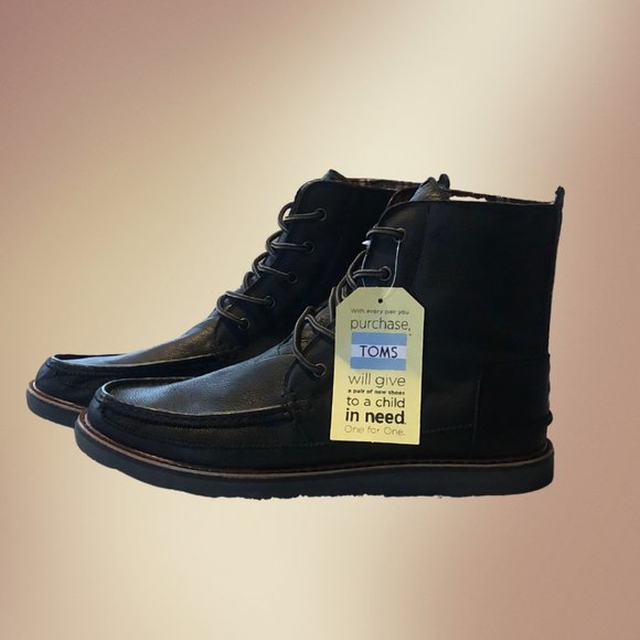 Toms | Shoes | Toms Black Mens Searcher Leather Boot Size 3 